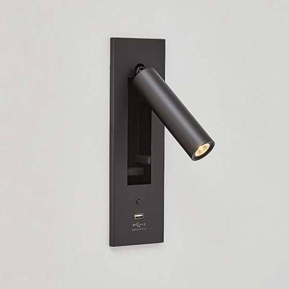 Aare Moderne Minimaliste Chevet USB Noir Luminaire Mural - Neutralighting