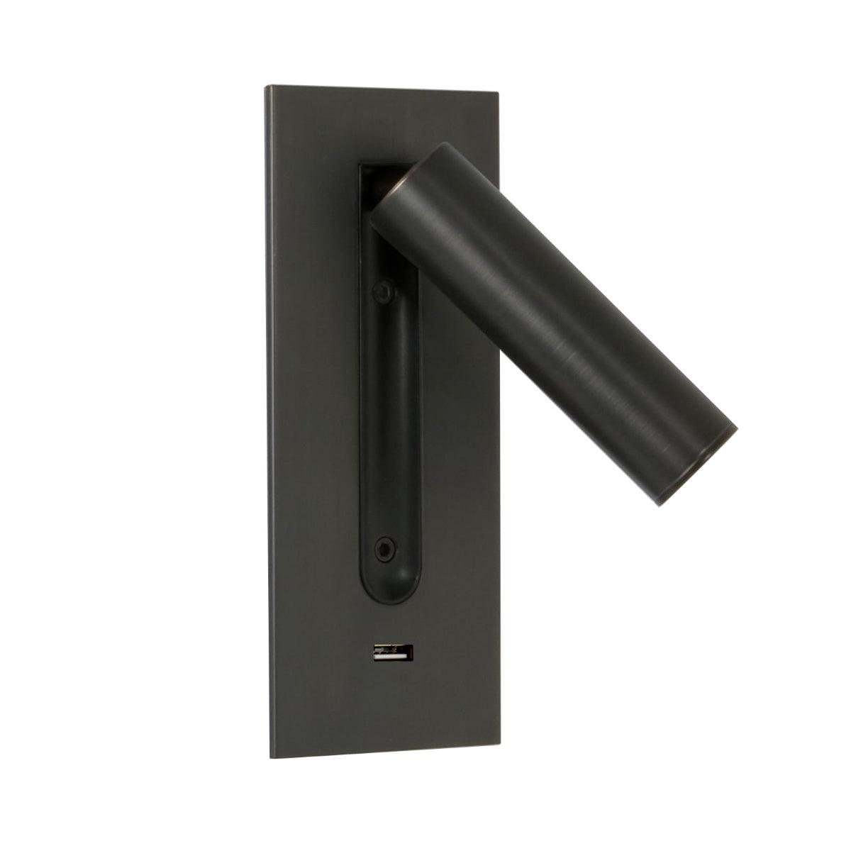 Aare Moderne Minimaliste Chevet USB Noir Luminaire Mural - Neutralighting