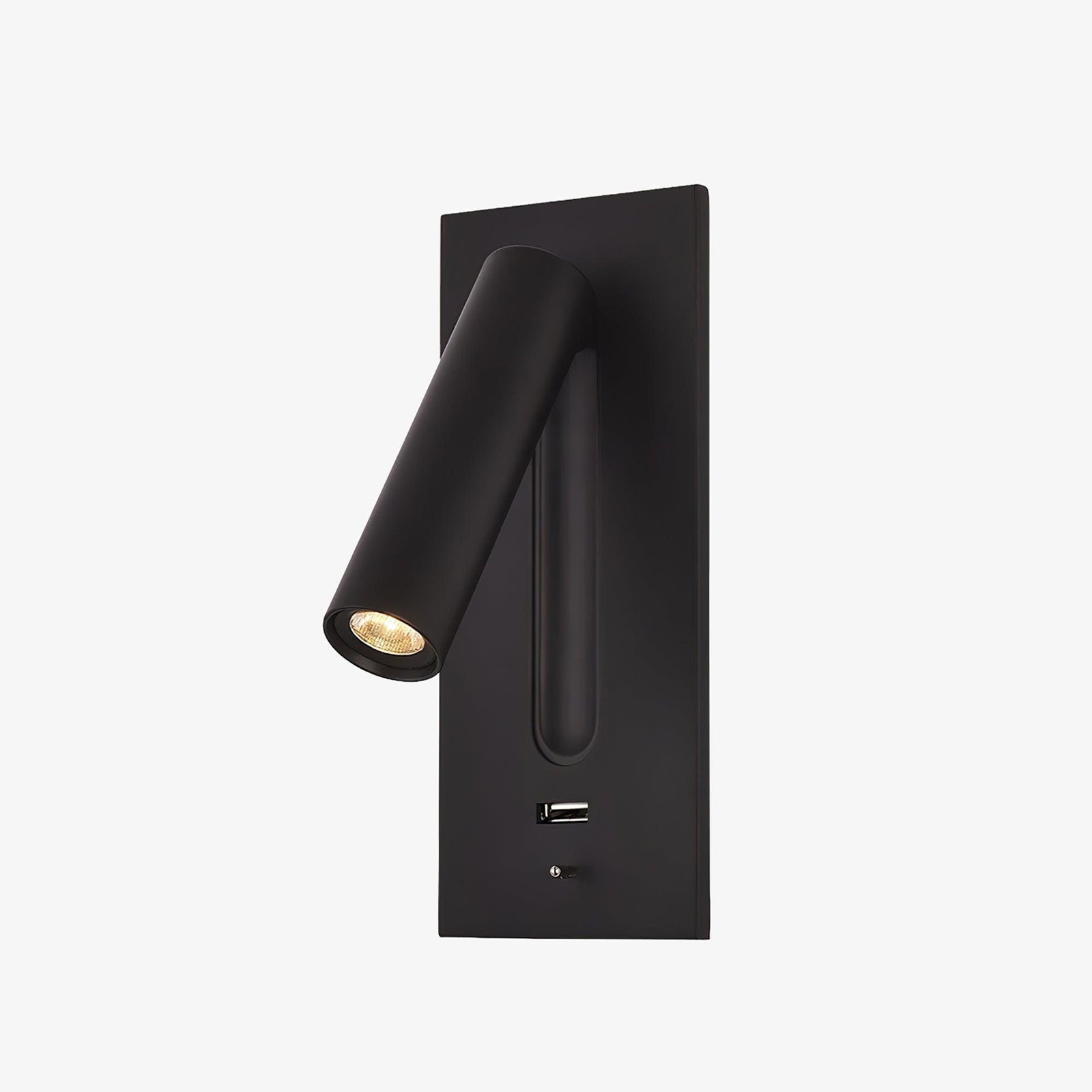 Aare Moderne Minimaliste Chevet USB Noir Luminaire Mural - Neutralighting