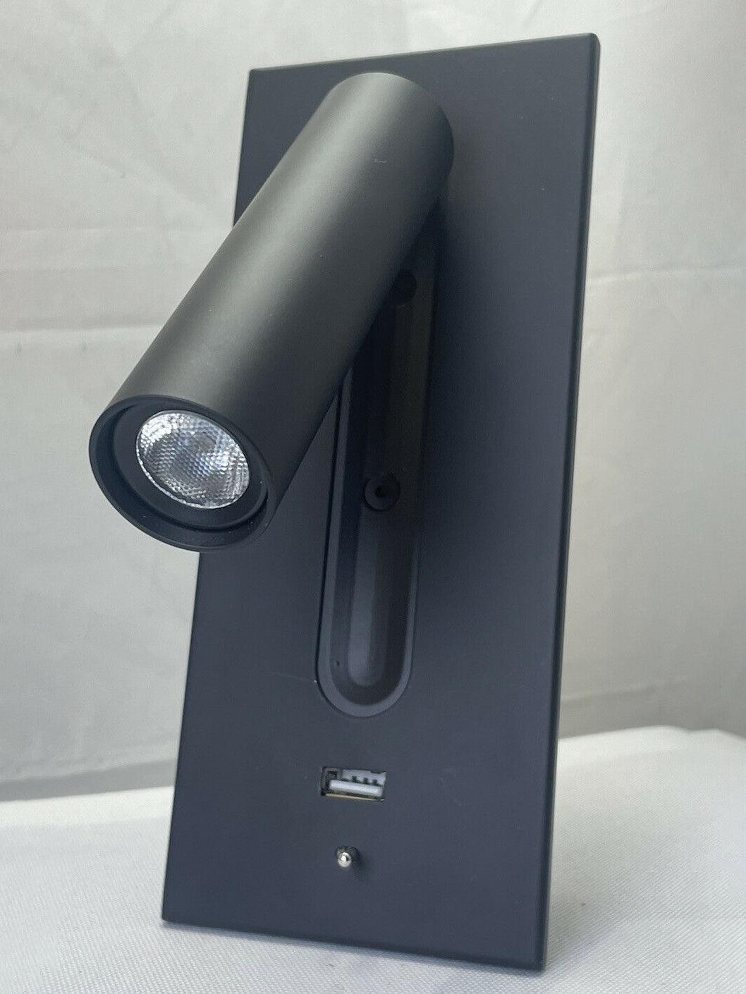 Aare Moderne Minimaliste Chevet USB Noir Luminaire Mural - Neutralighting