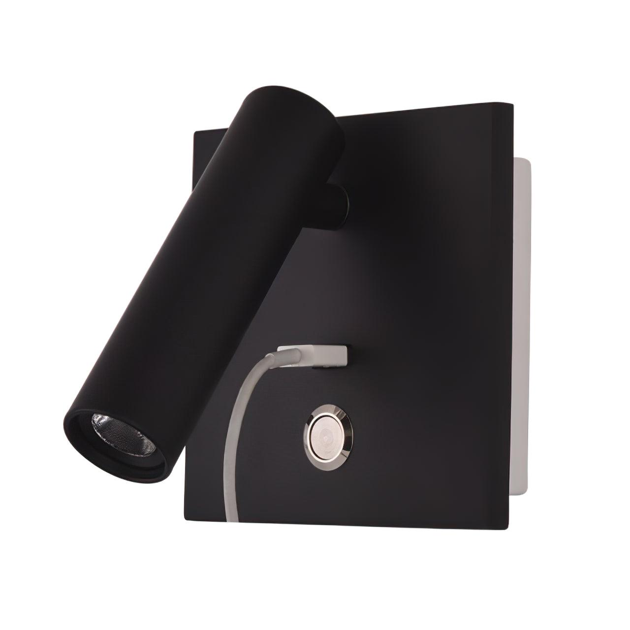 Aare Moderne Minimaliste Chevet USB Noir Luminaire Mural - Neutralighting