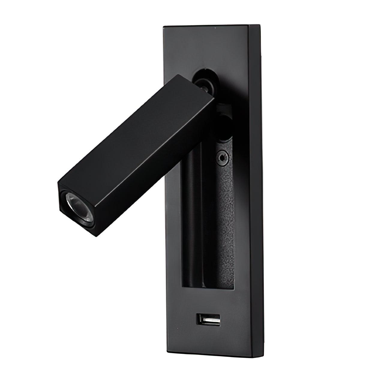 Aare Moderne Minimaliste Chevet USB Noir Luminaire Mural - Neutralighting