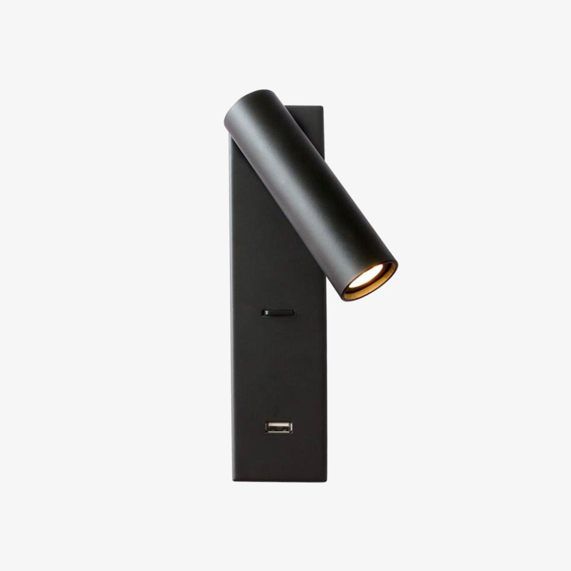 Aare Moderne Minimaliste Chevet USB Noir Luminaire Mural - Neutralighting