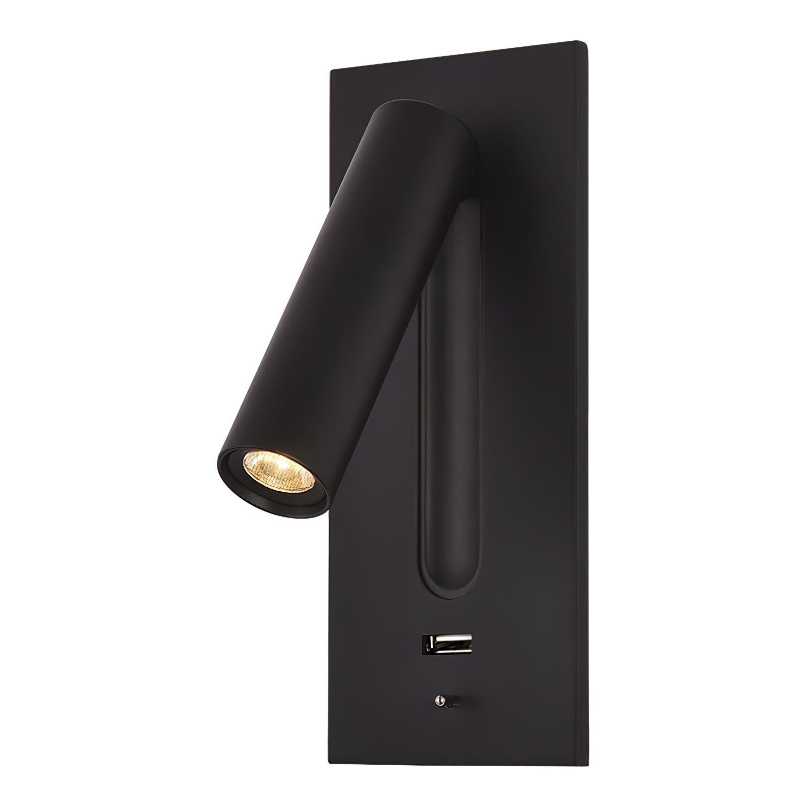 Aare Moderne Minimaliste Chevet USB Noir Luminaire Mural - Neutralighting