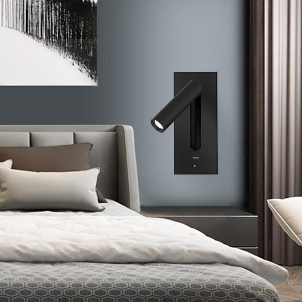 Aare Moderne Minimaliste Chevet USB Noir Luminaire Mural - Neutralighting