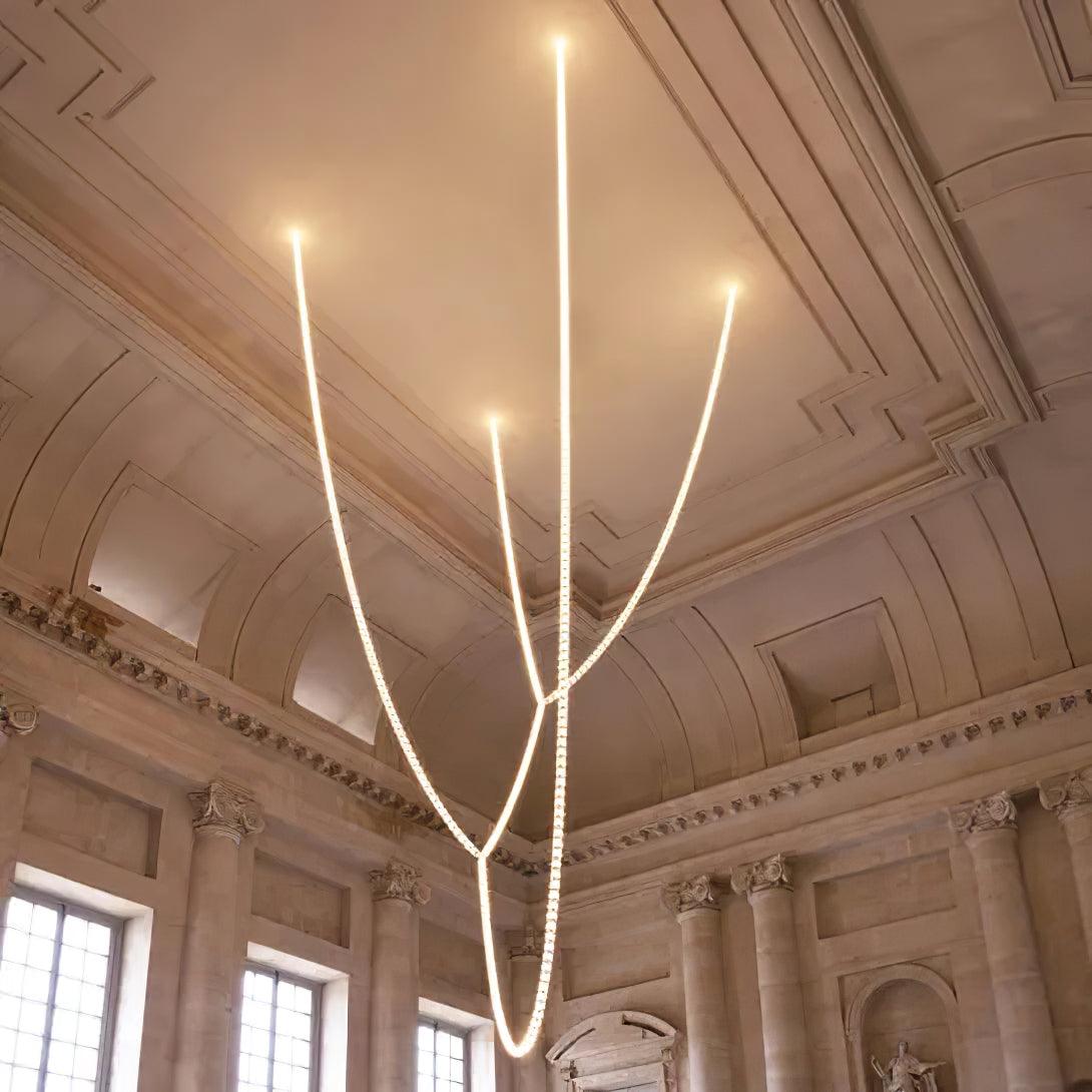 Lustra Chandelier Chrome Cristal Entrelacé Lignes - Neutralighting
