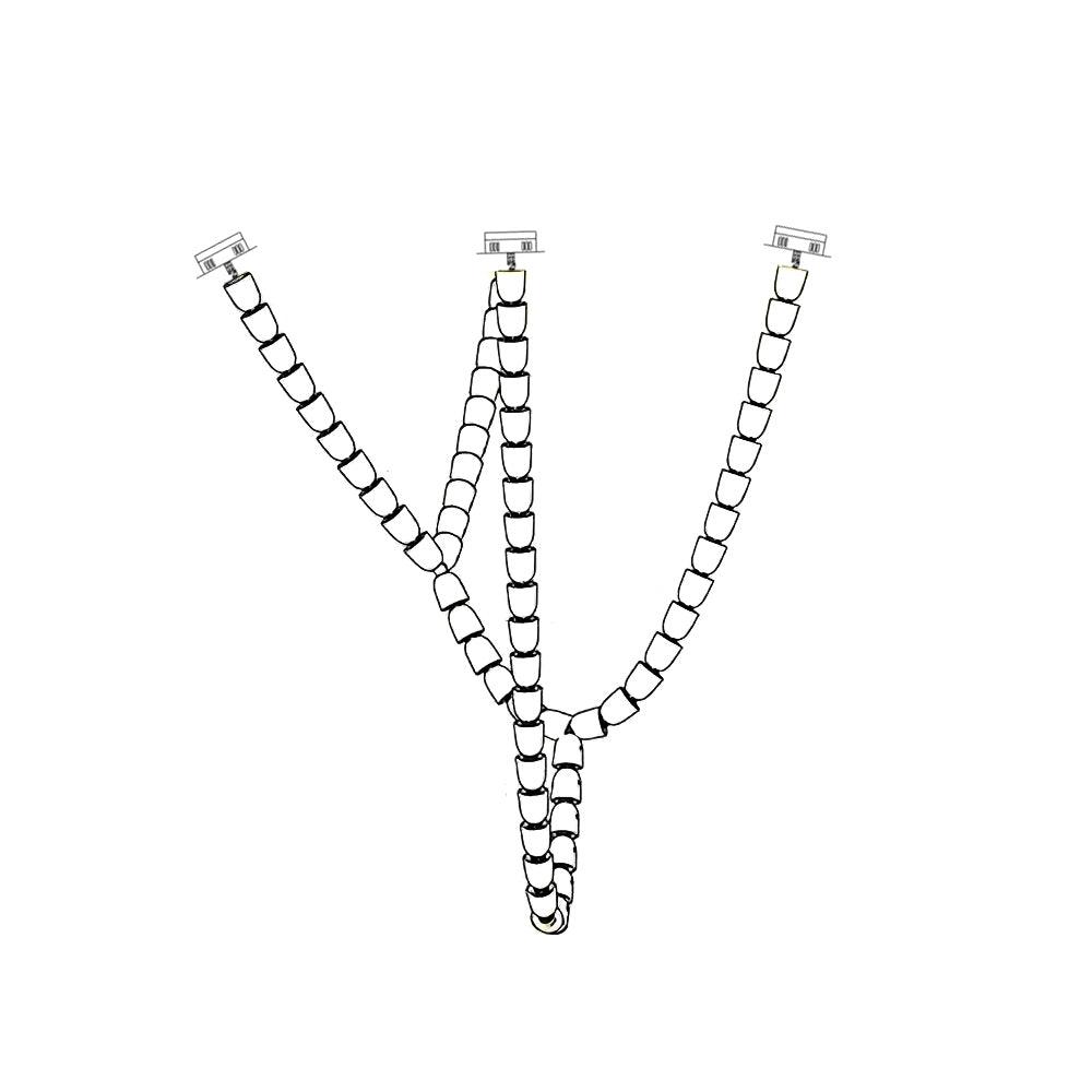 Lustra Chandelier Chrome Cristal Entrelacé Lignes - Neutralighting