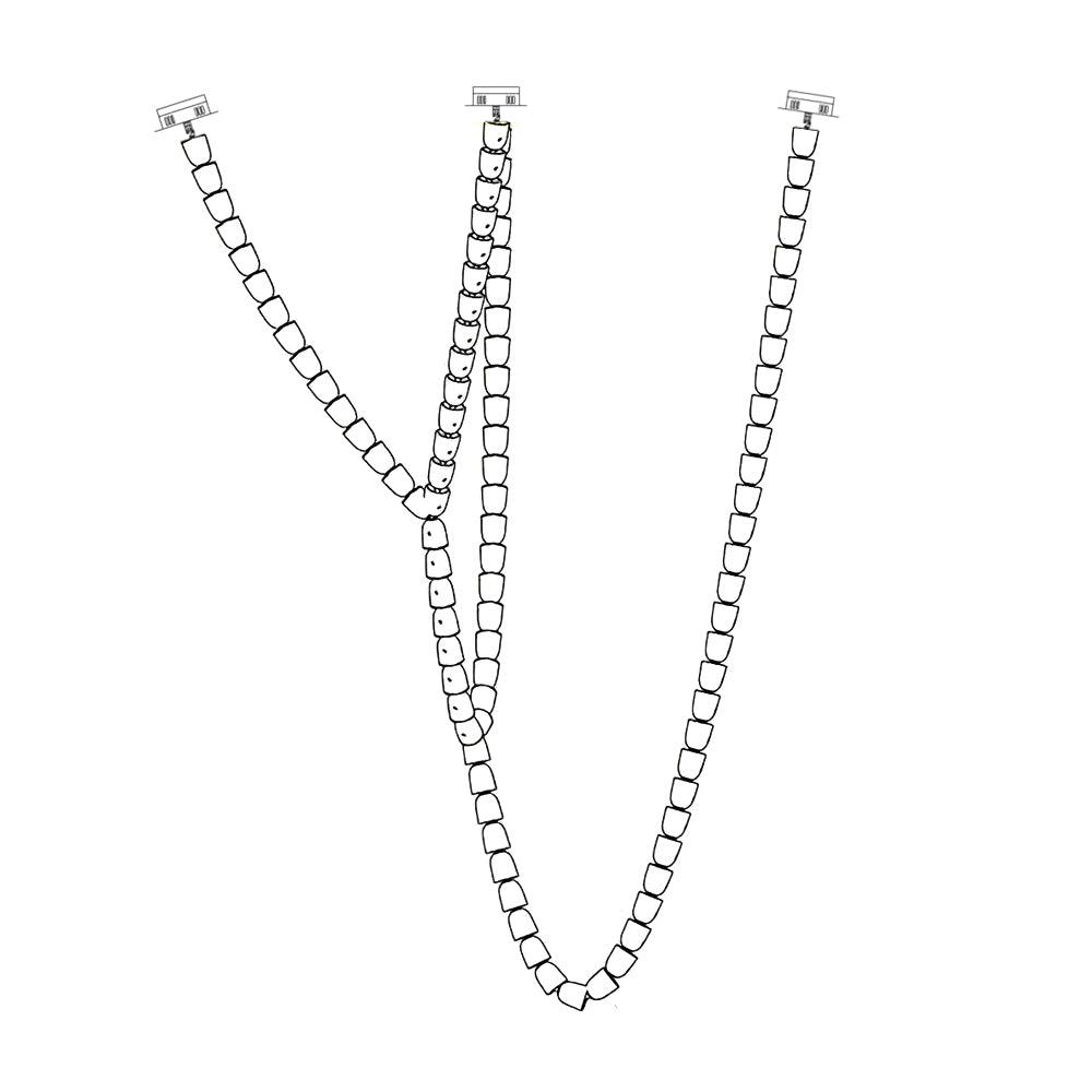 Lustra Chandelier Chrome Cristal Entrelacé Lignes - Neutralighting