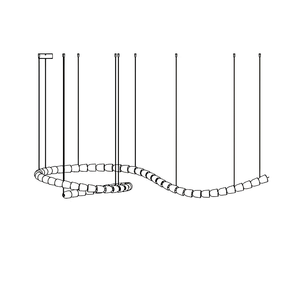 Lustra Chandelier Chrome Cristal Entrelacé Lignes - Neutralighting