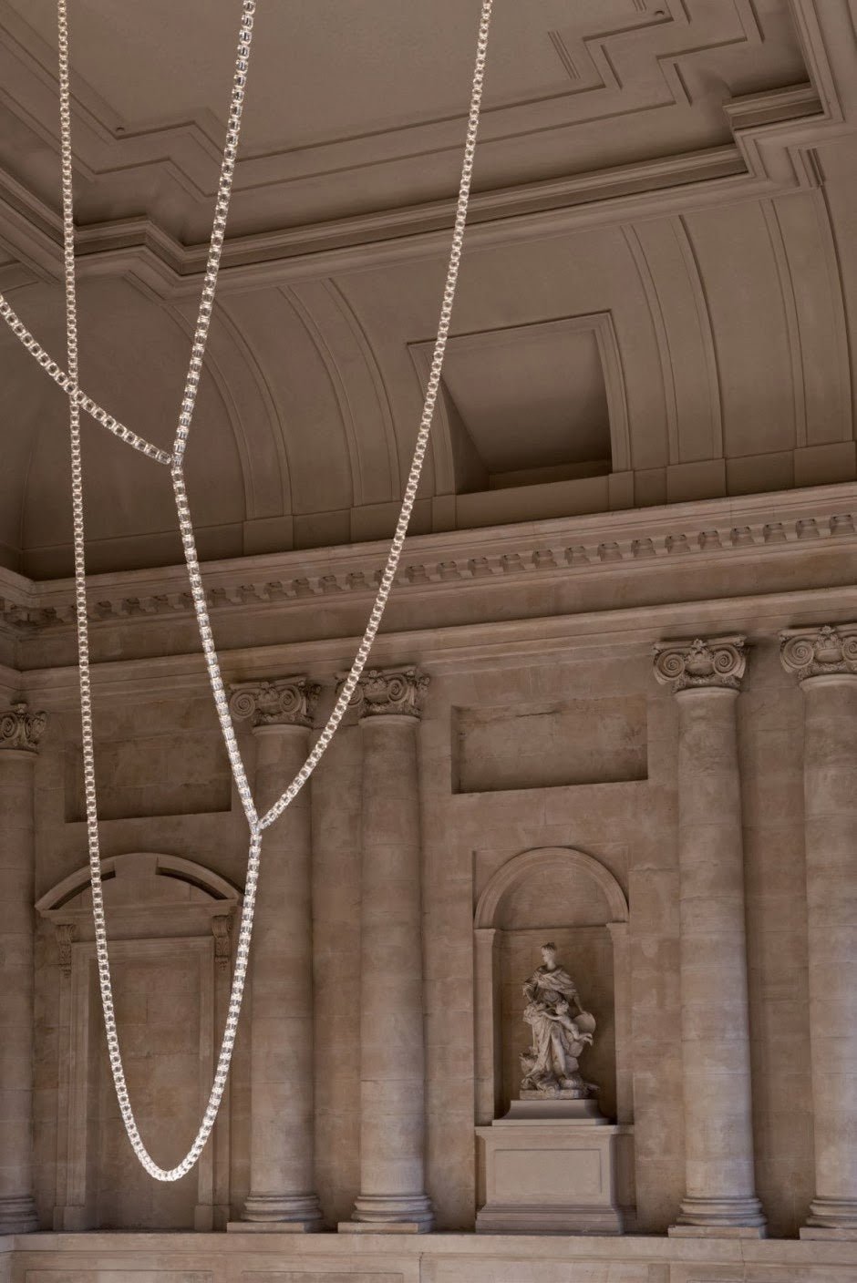 Lustra Chandelier Chrome Cristal Entrelacé Lignes - Neutralighting