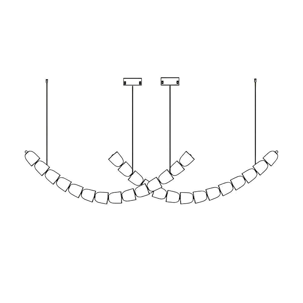 Cascade Chandelier Moderne en Acrylique - Neutralighting