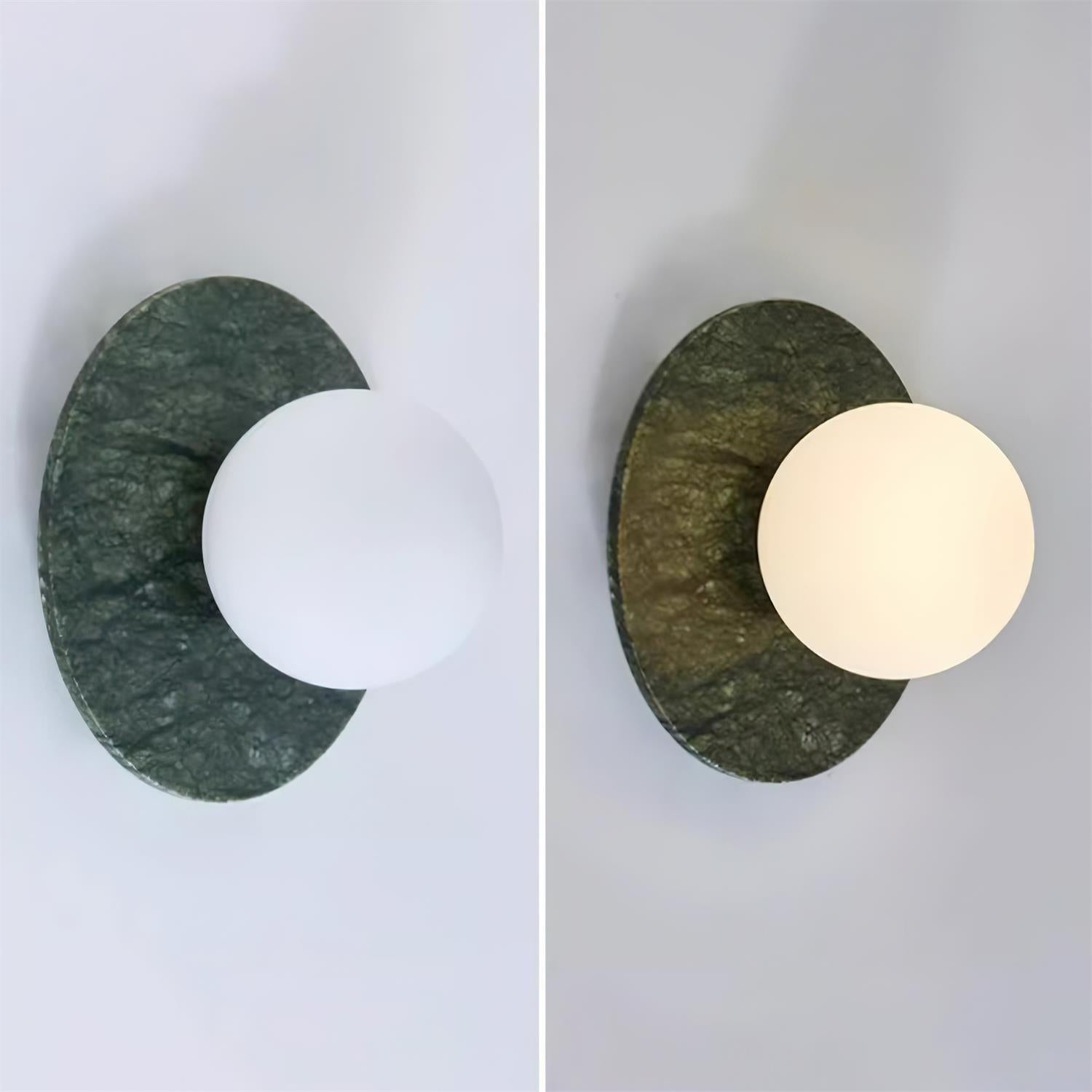 Enox Applique Murale Minimaliste à Globe en Marbre - Neutralighting