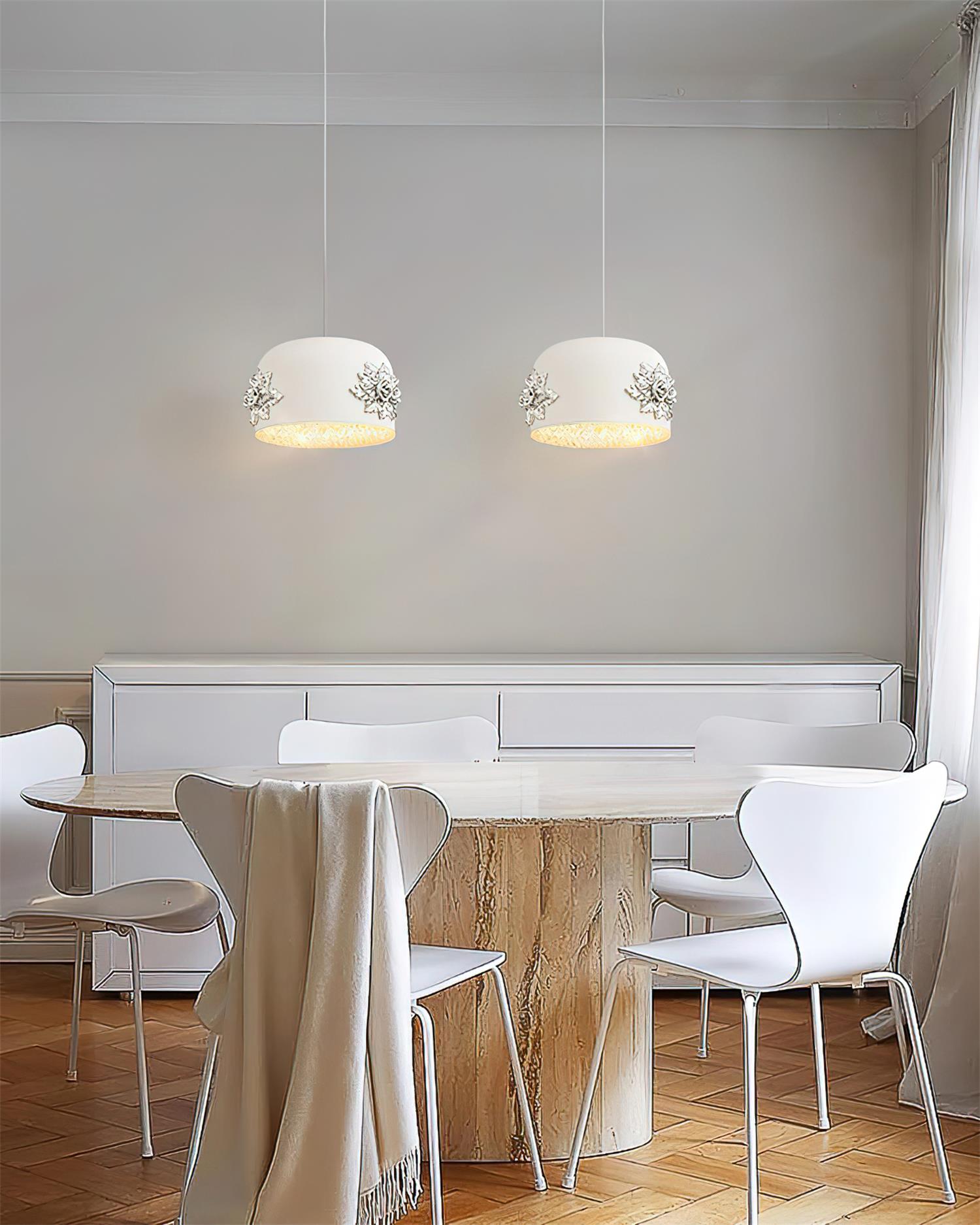Gaina Suspension Florale Tambour - Neutralighting