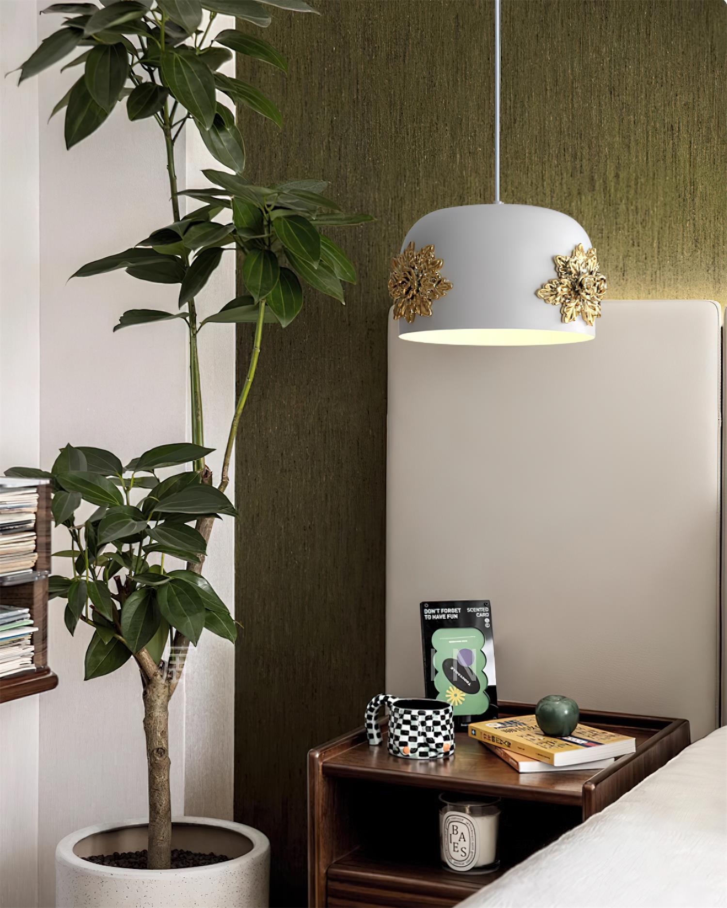Gaina Suspension Florale Tambour - Neutralighting