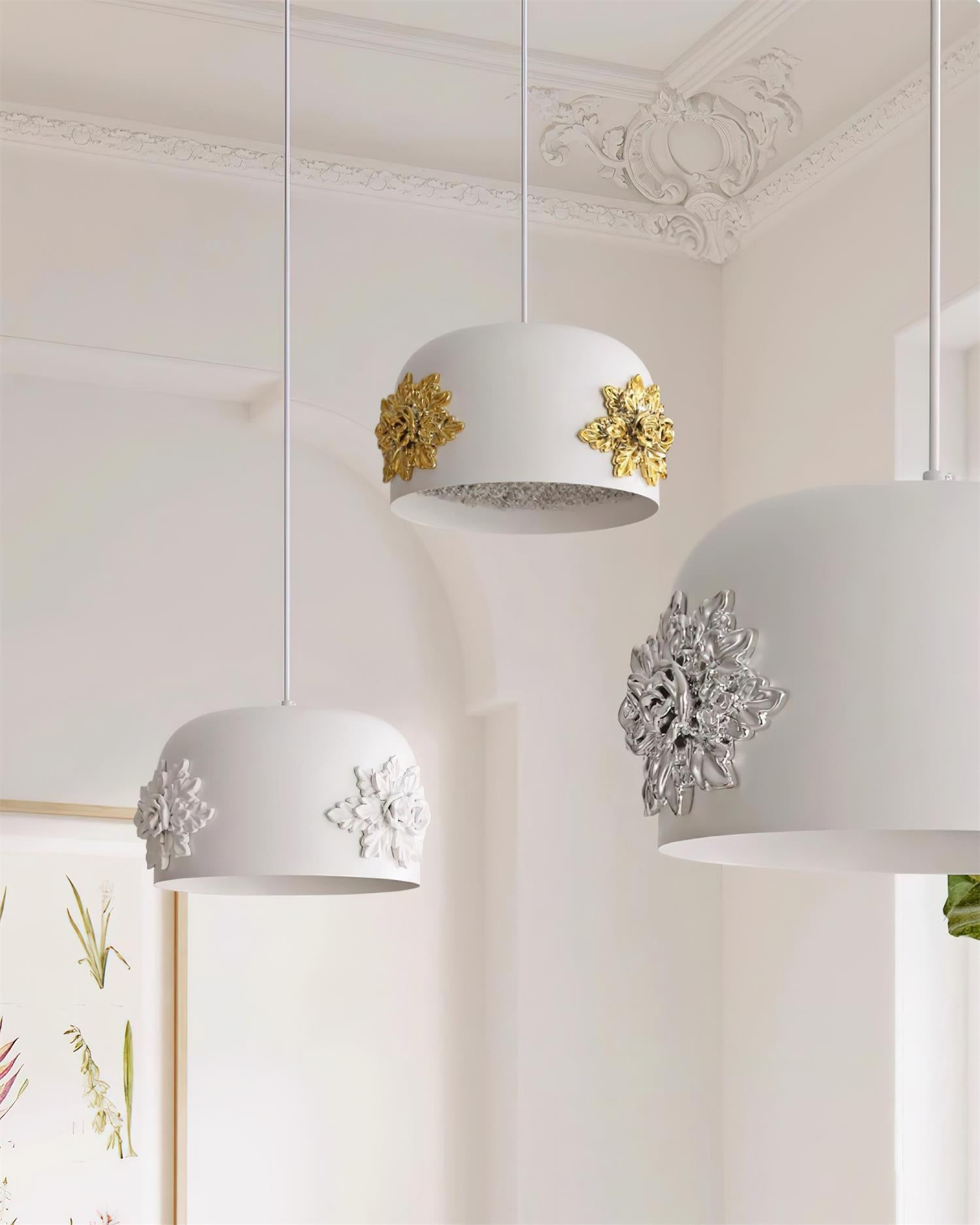 Gaina Suspension Florale Tambour - Neutralighting