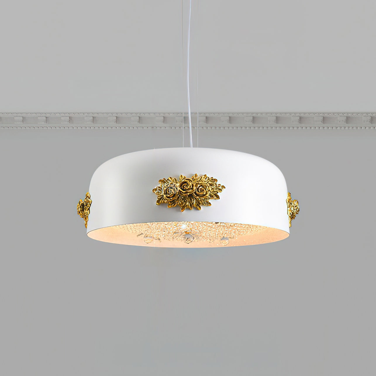 Gaina Suspension Florale Tambour - Neutralighting
