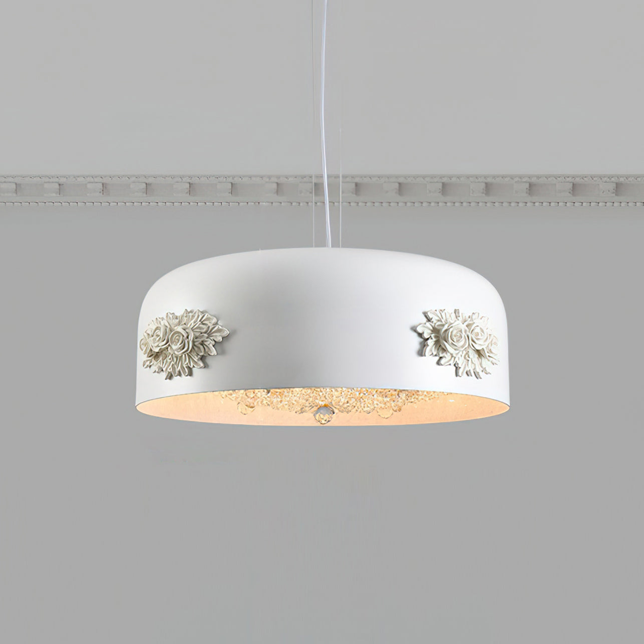 Gaina Suspension Florale Tambour - Neutralighting