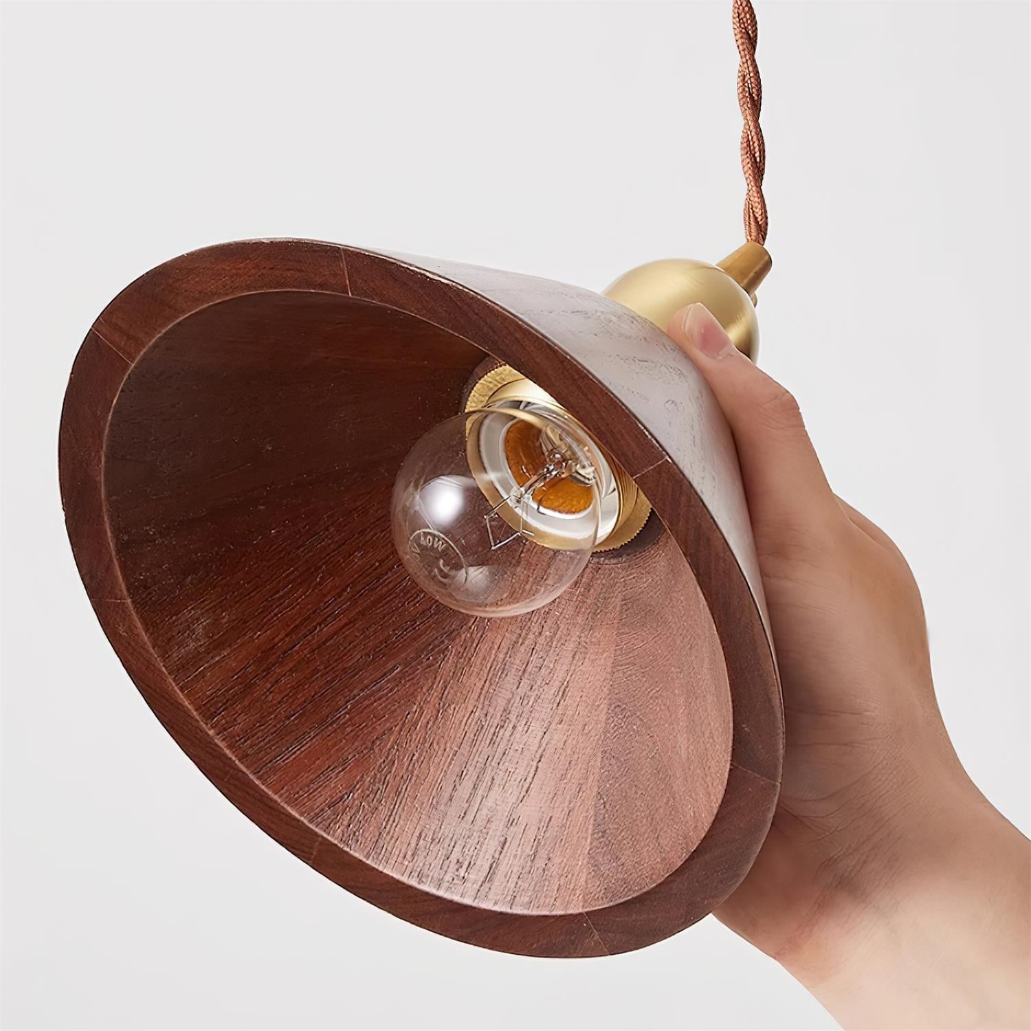 Emberin Suspension en bois de formes assorties en bois massif et laiton - Neutralighting