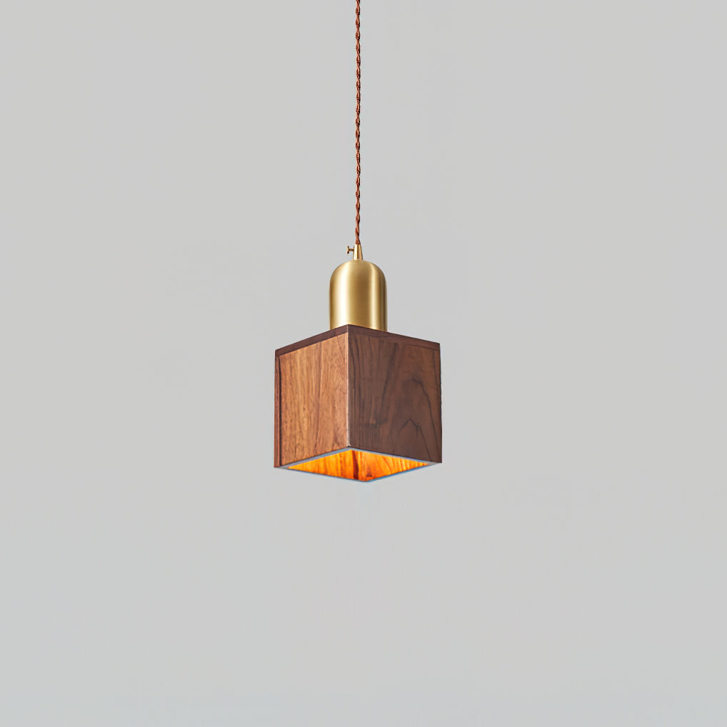Emberin Suspension en bois de formes assorties en bois massif et laiton - Neutralighting