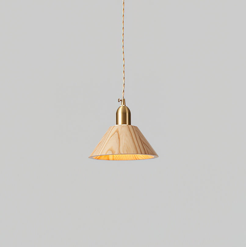 Emberin Suspension en bois de formes assorties en bois massif et laiton - Neutralighting