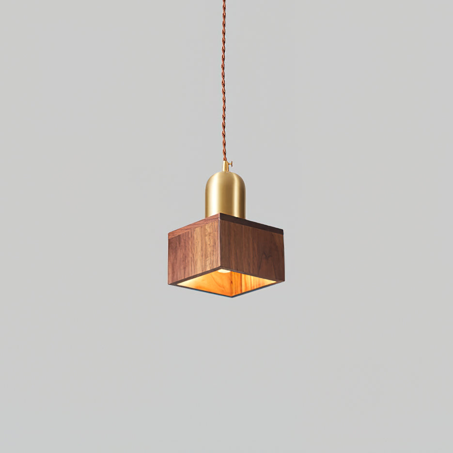 Emberin Suspension en bois de formes assorties en bois massif et laiton - Neutralighting