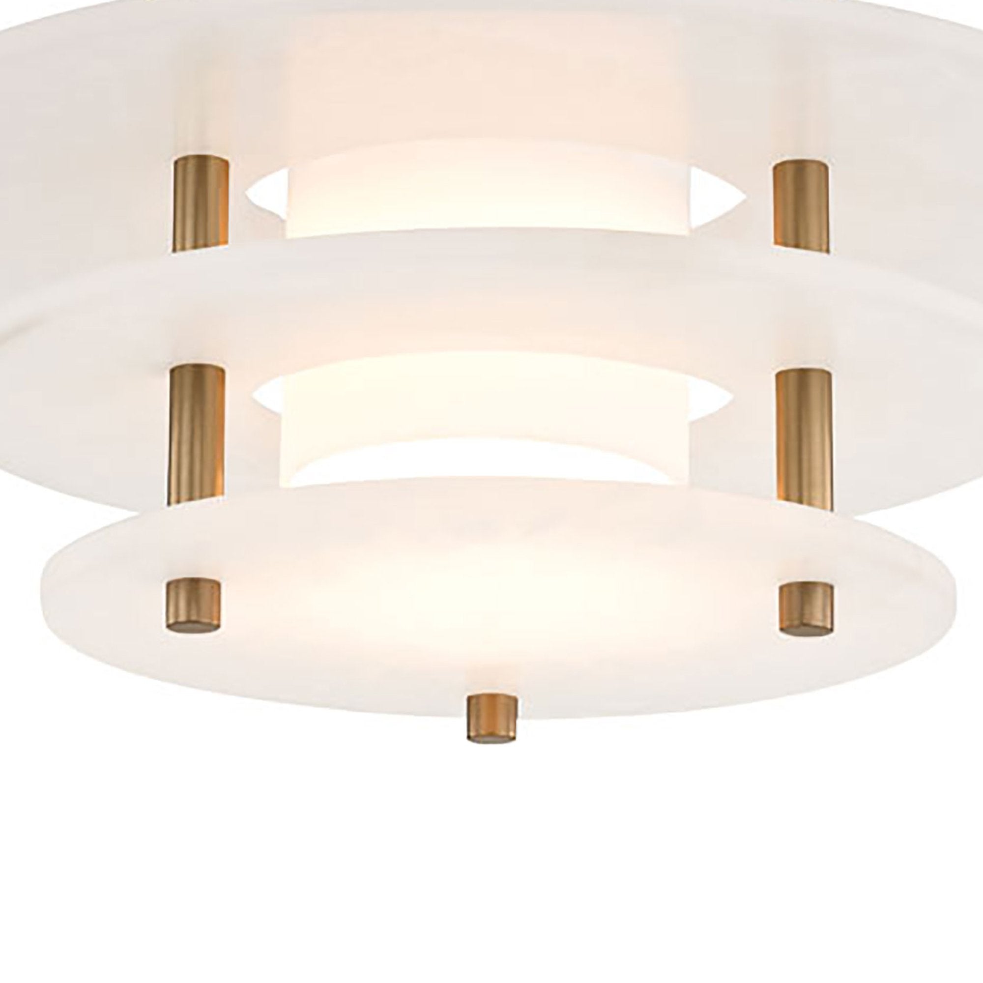Zovena Modern Minimalist Steel Alabaster Ceiling Lamp - Neutralighting