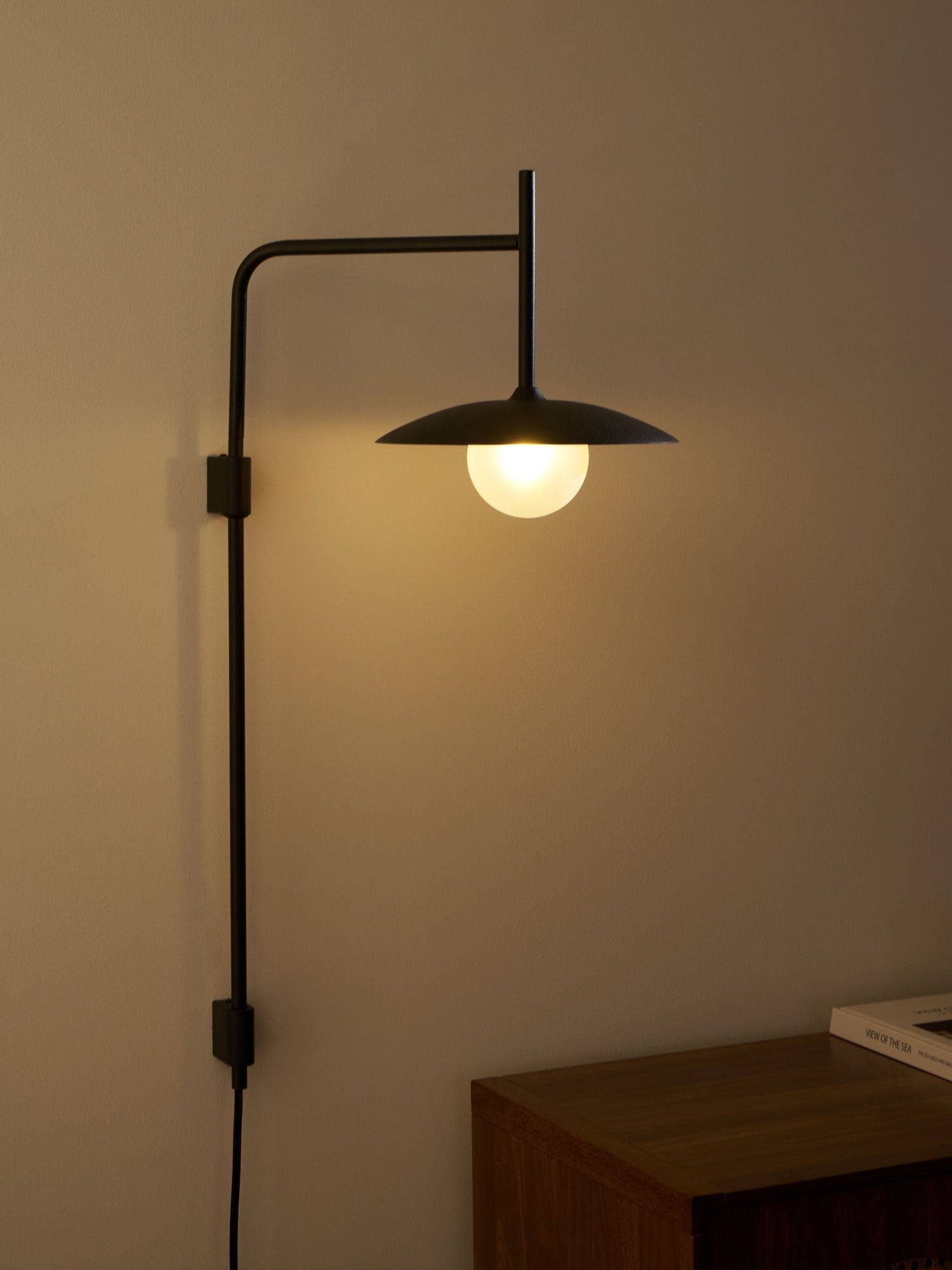 Edan Swing Arm Plug-in Glass Wall Lamp - Neutralighting