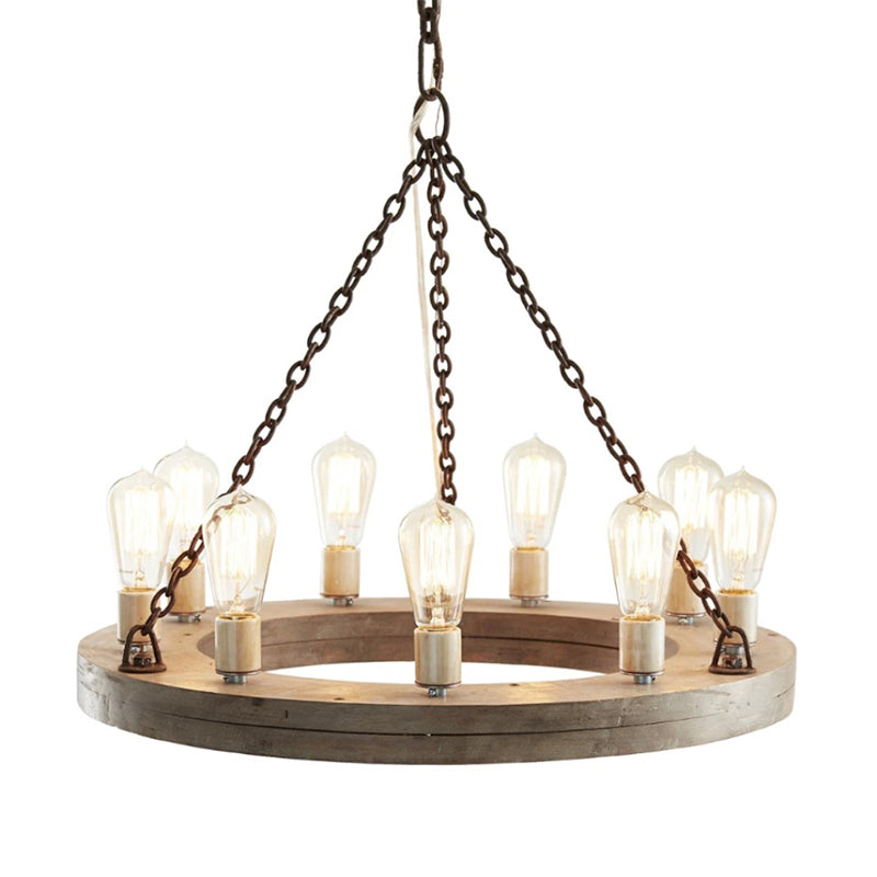 Armirila Lustre Bois Industriel Vintage - Neutralighting