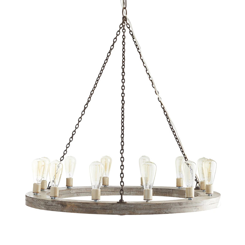 Armirila Lustre Bois Industriel Vintage - Neutralighting