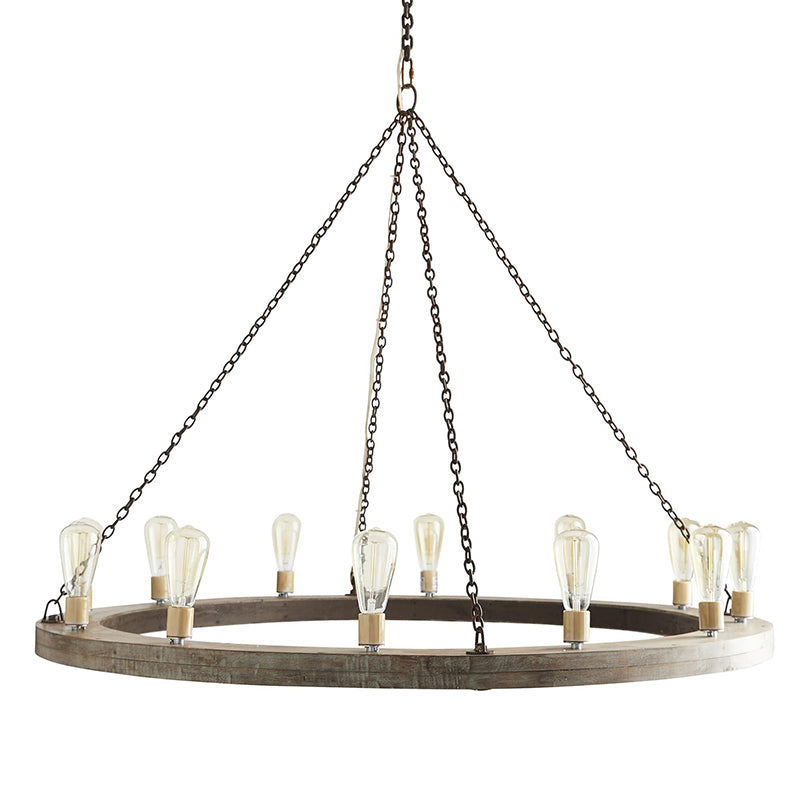 Armirila Lustre Bois Industriel Vintage - Neutralighting