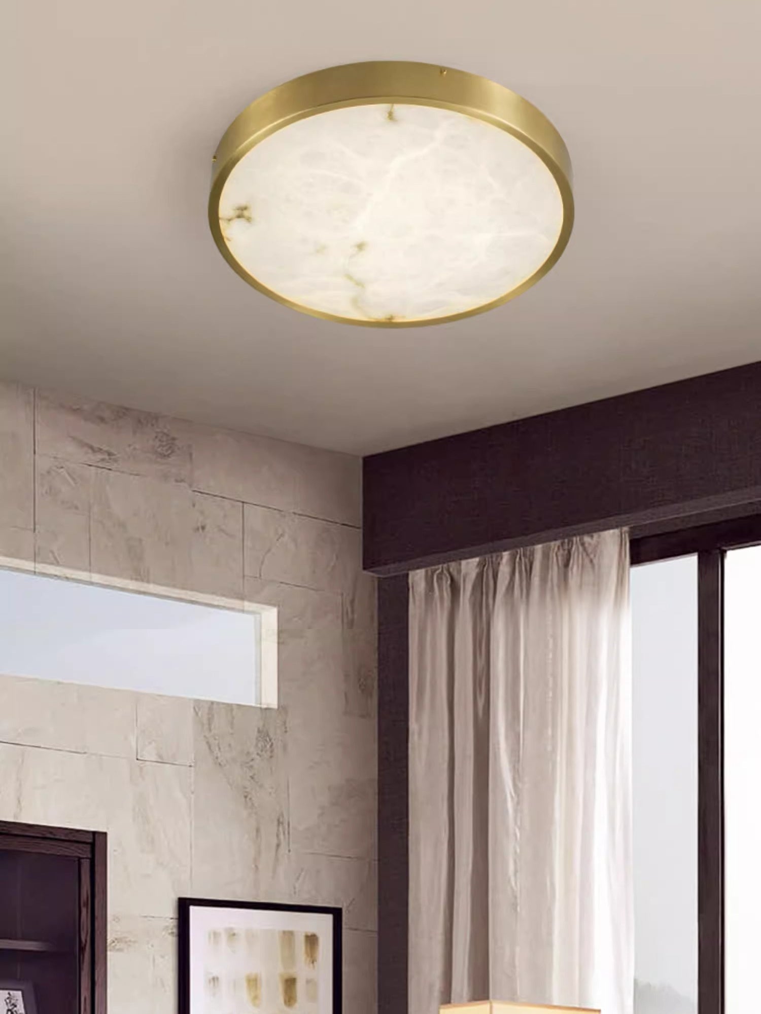 Uzoror Lampe de Plafond Encastrée Albâtre Minimaliste Moderne - Neutralighting