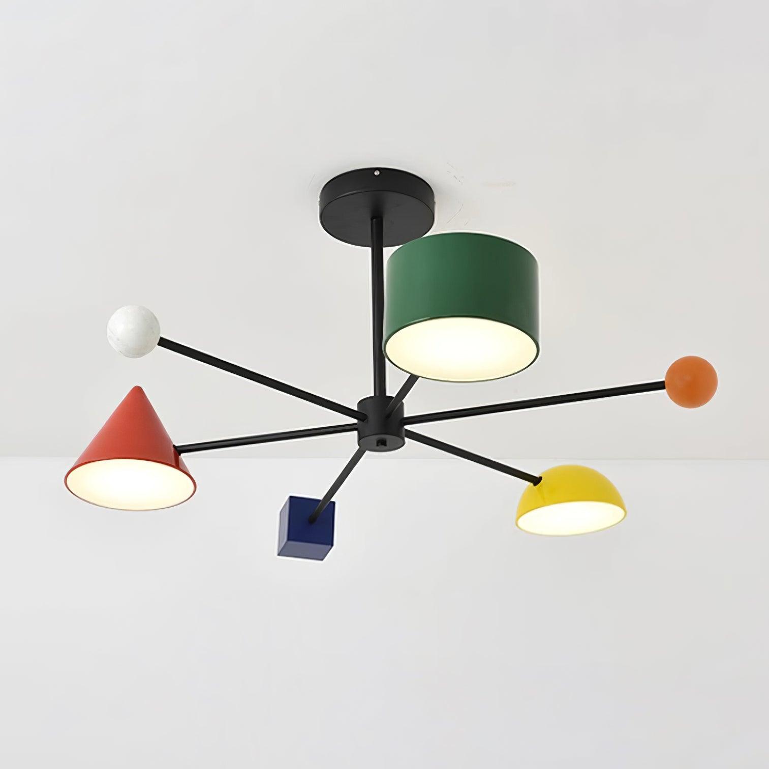 Gianna Plafonnier Coloré Série Géométrique - Neutralighting