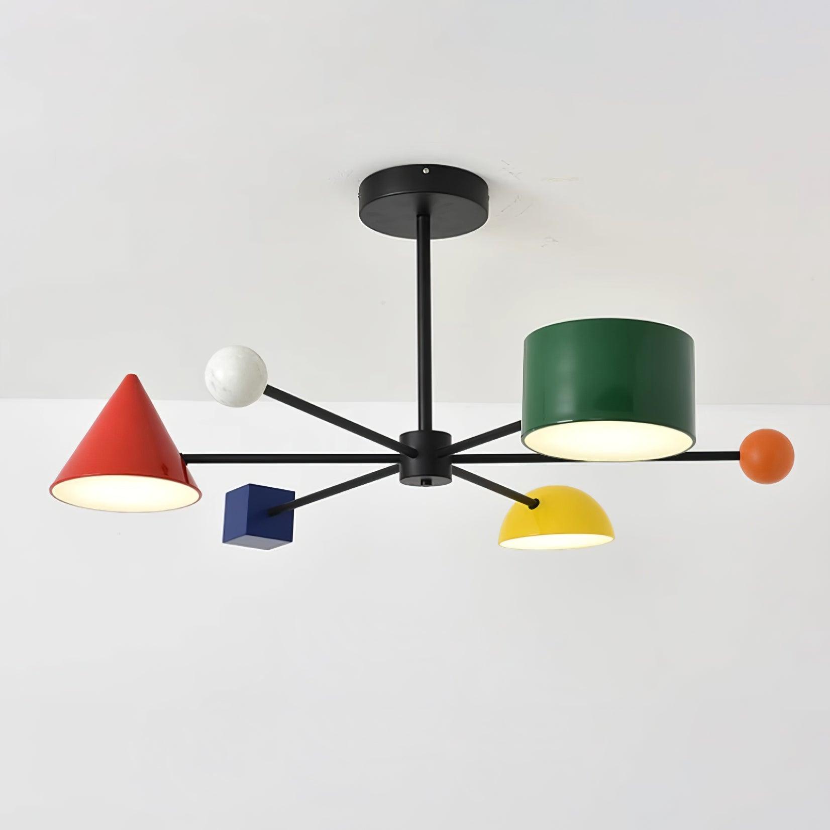 Gianna Plafonnier Coloré Série Géométrique - Neutralighting