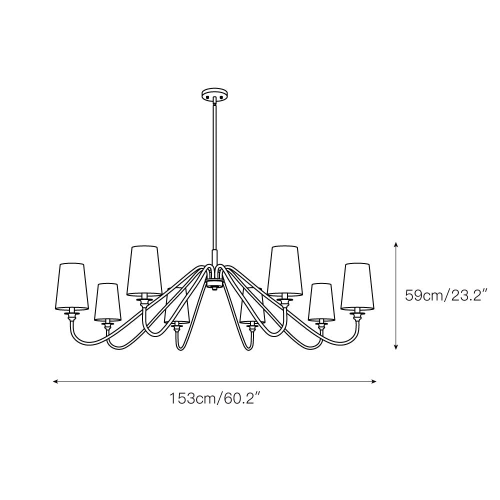 Vavenus Lustre Laiton Tissu Industriel Vintage - Neutralighting