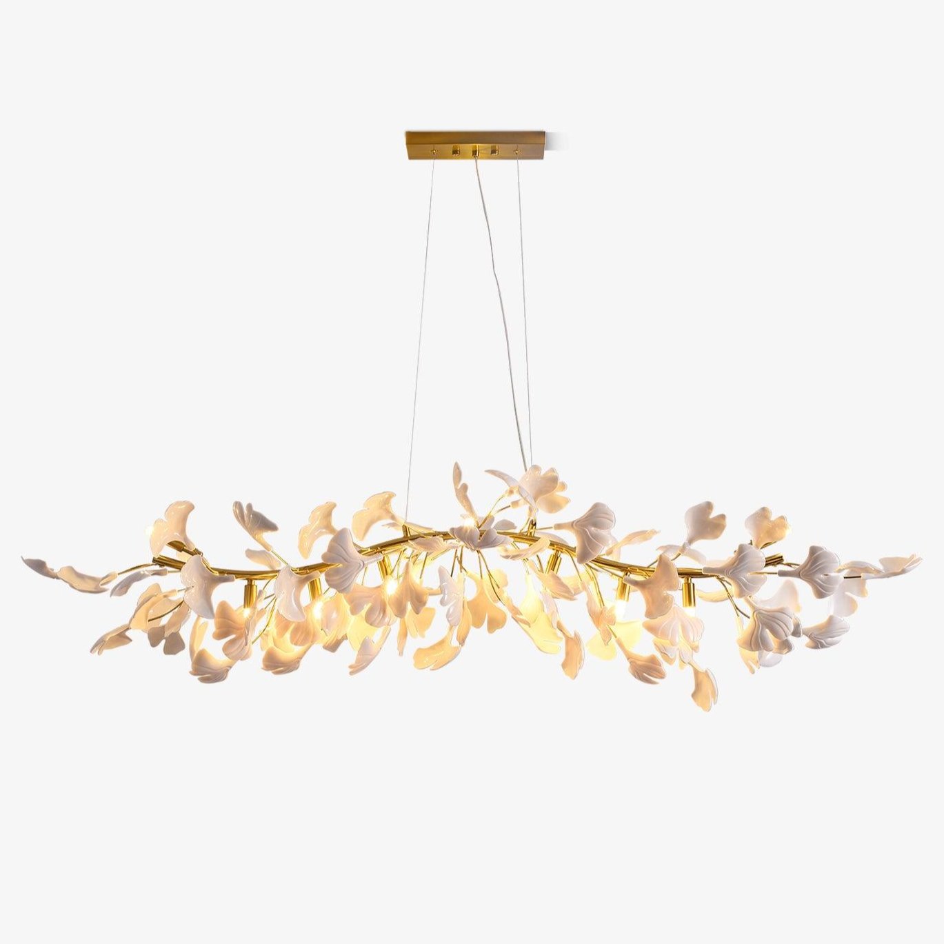 Olivia Lustre linéaire en céramique Gingko - Neutralighting