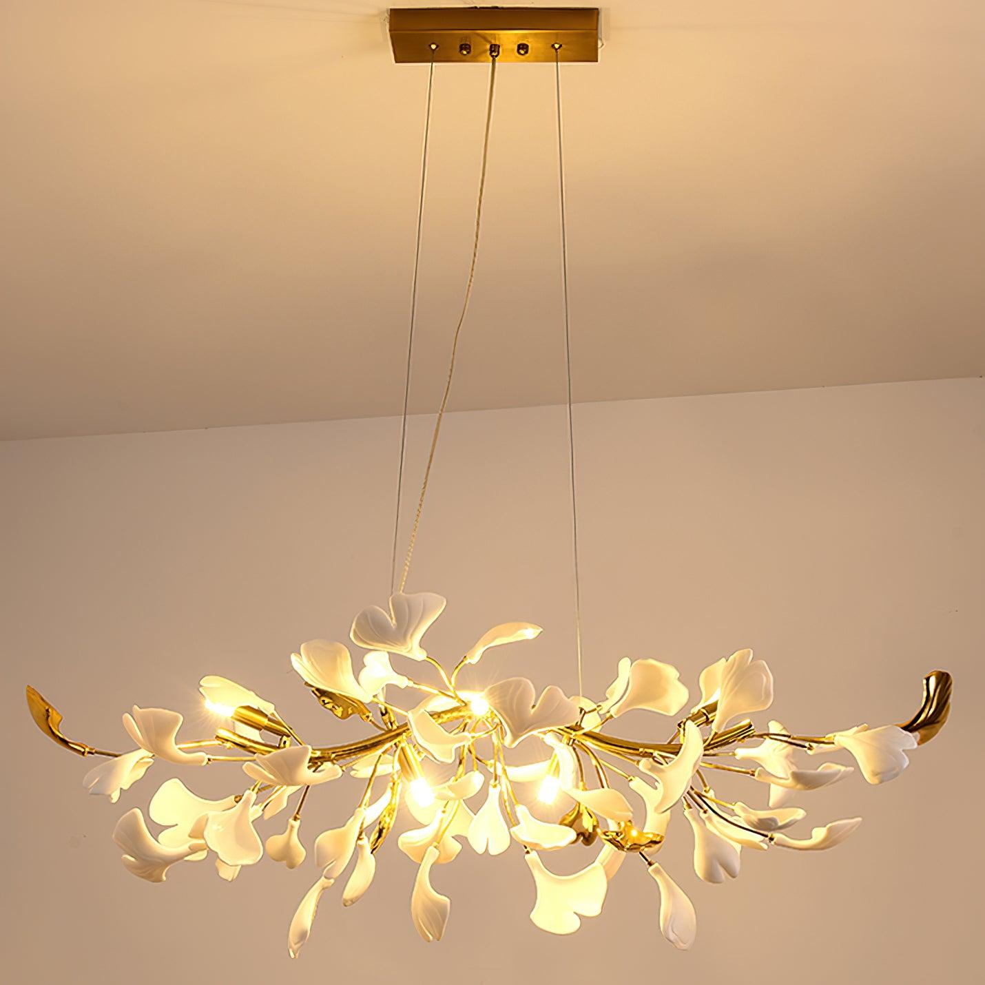 Olivia Lustre linéaire en céramique Gingko - Neutralighting