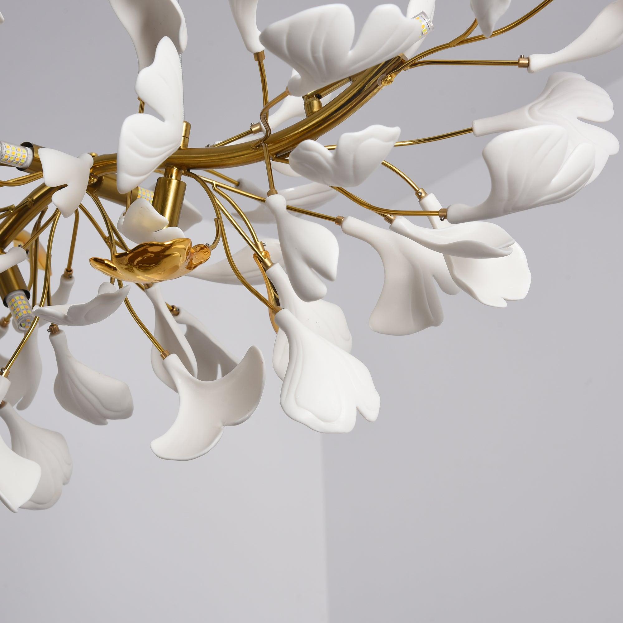 Olivia Lustre linéaire en céramique Gingko - Neutralighting
