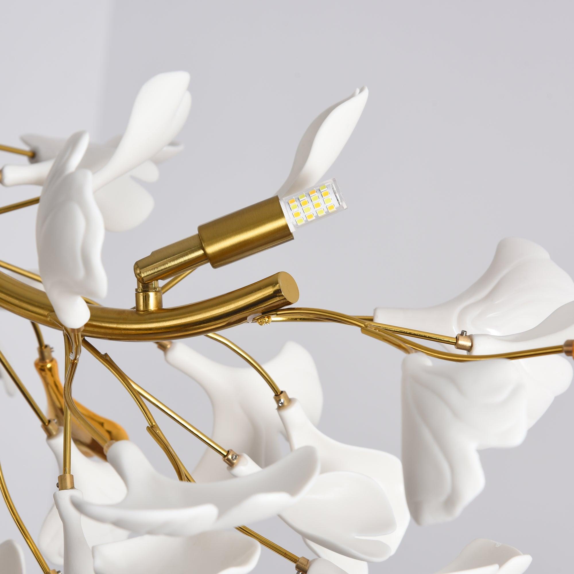 Olivia Lustre linéaire en céramique Gingko - Neutralighting