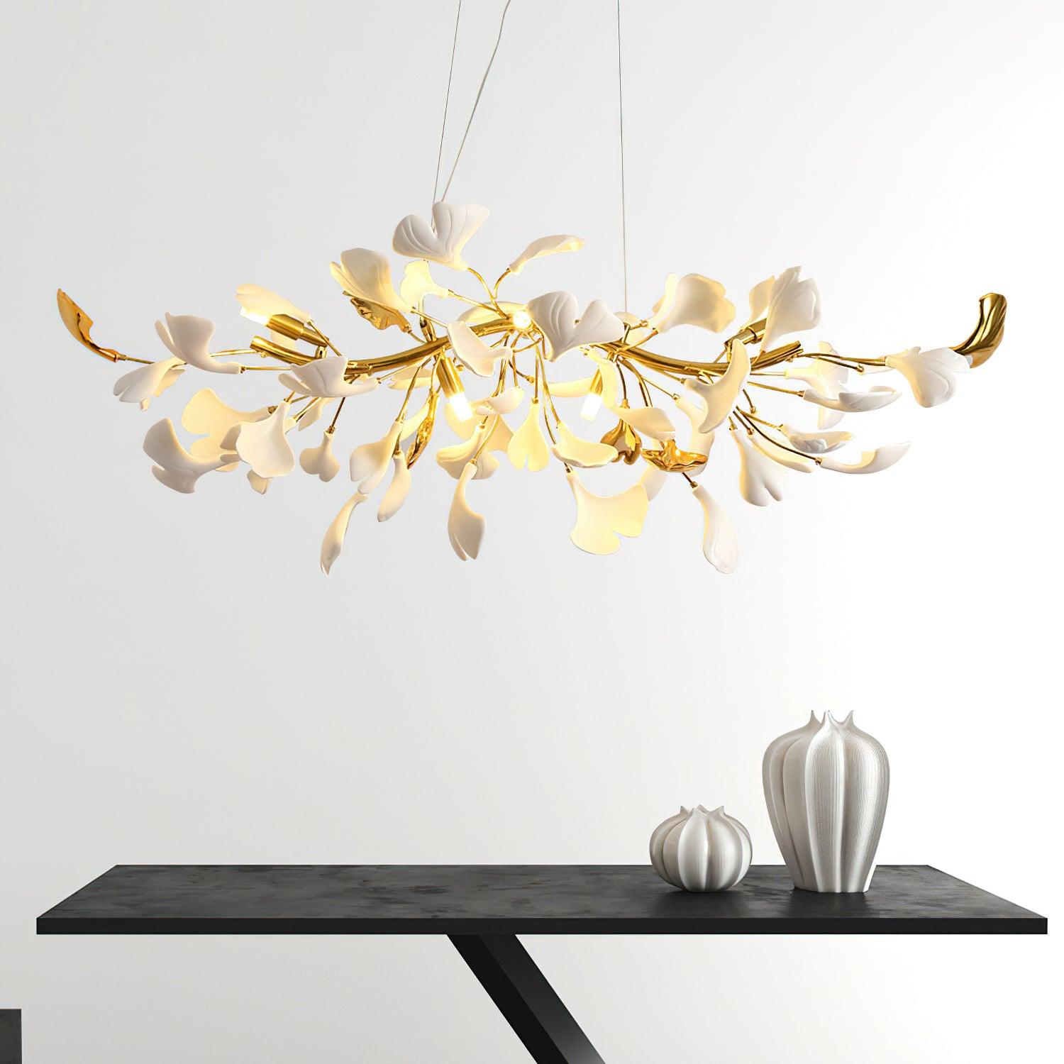 Olivia Lustre linéaire en céramique Gingko - Neutralighting