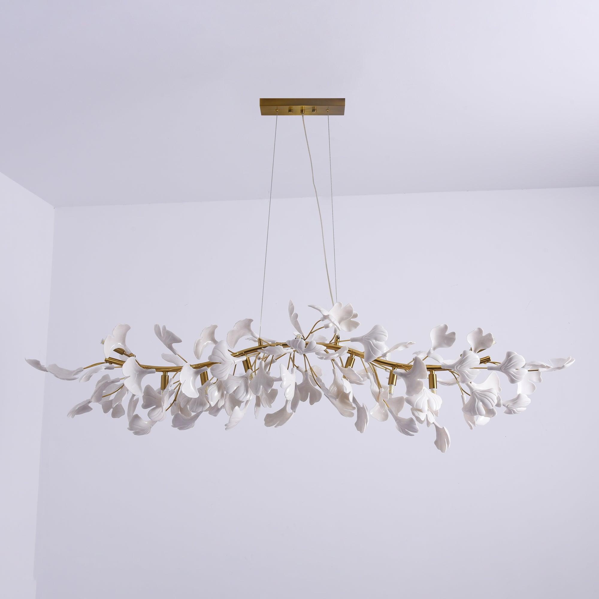 Olivia Lustre linéaire en céramique Gingko - Neutralighting