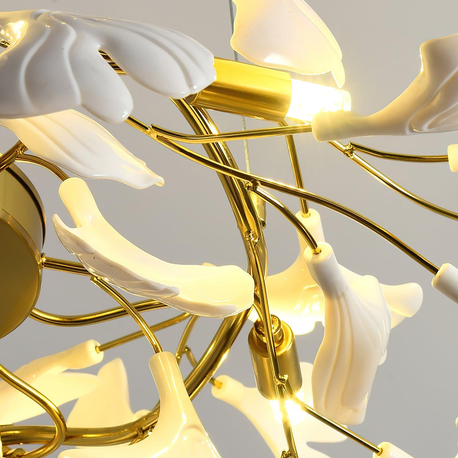 Olivia Lustre linéaire en céramique Gingko - Neutralighting