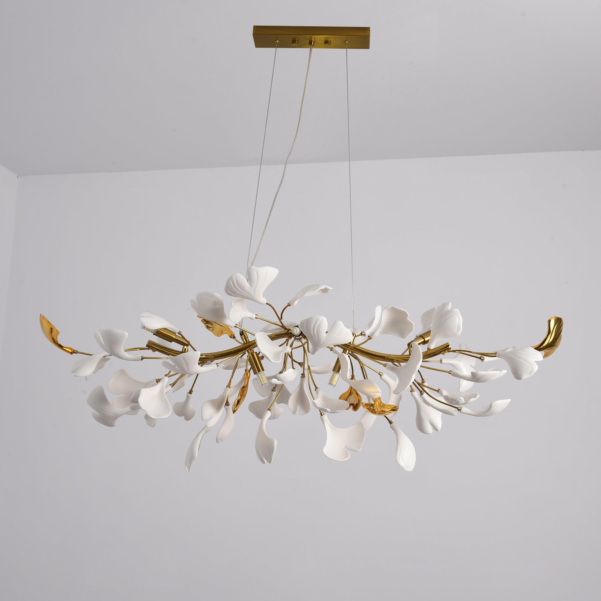 Olivia Lustre linéaire en céramique Gingko - Neutralighting