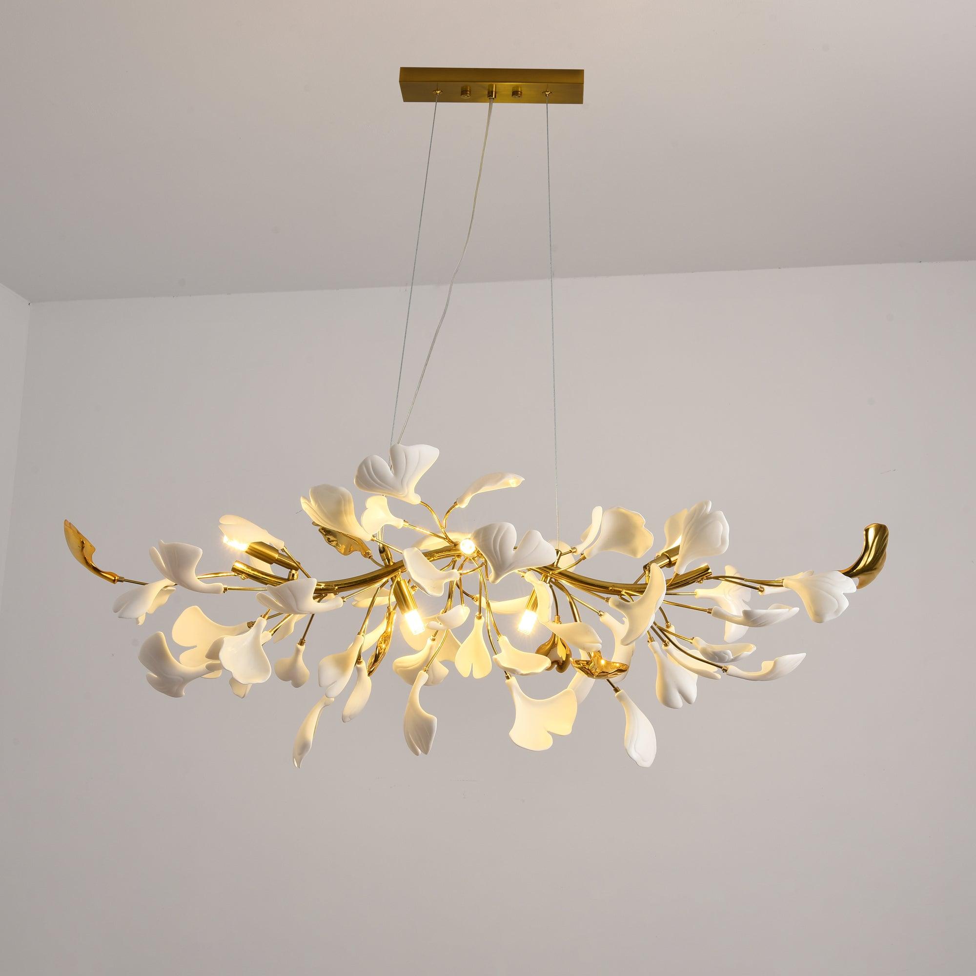 Olivia Lustre linéaire en céramique Gingko - Neutralighting
