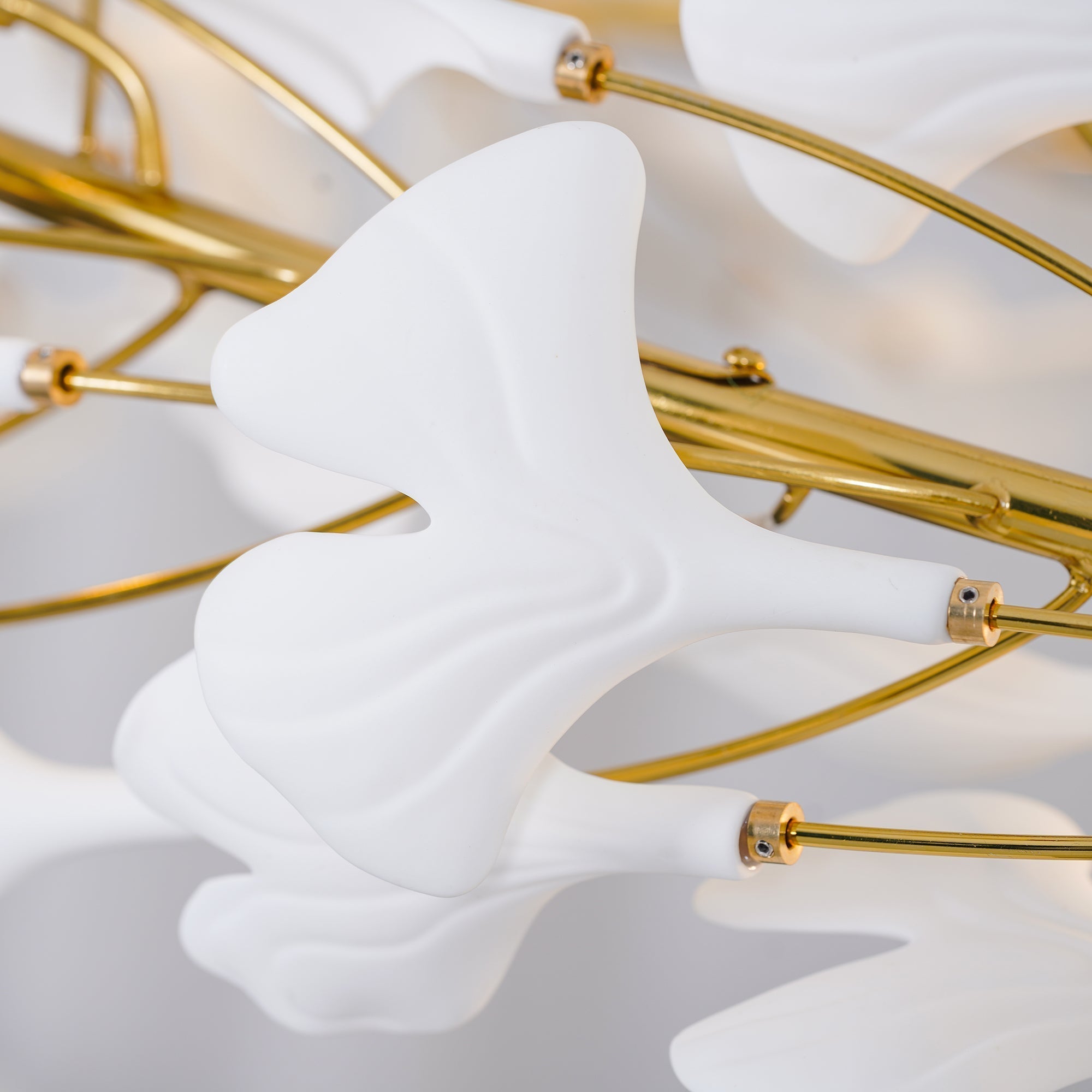 Olivia Suspension de Luxe Moderne à LED, Métal/Céramique, Or, Salon/Salle à Manger - Neutralighting