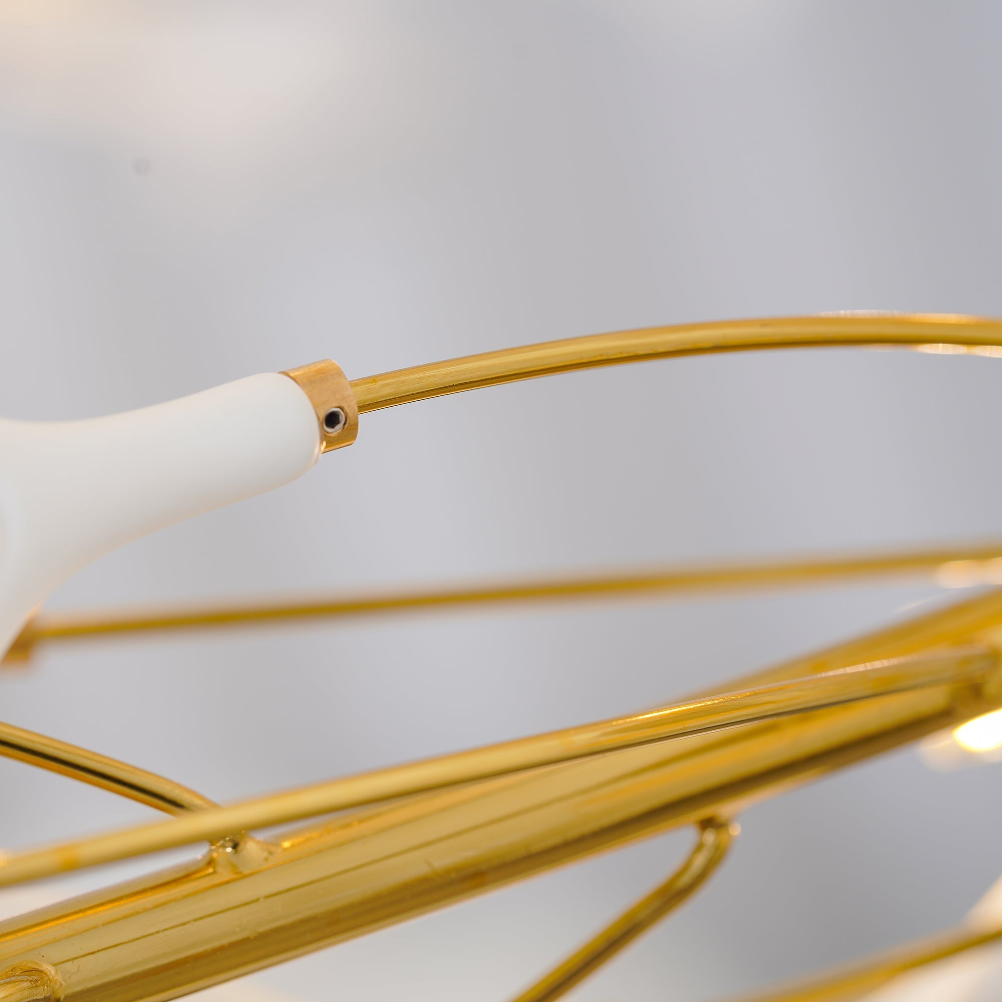 Olivia Suspension de Luxe Moderne à LED, Métal/Céramique, Or, Salon/Salle à Manger - Neutralighting