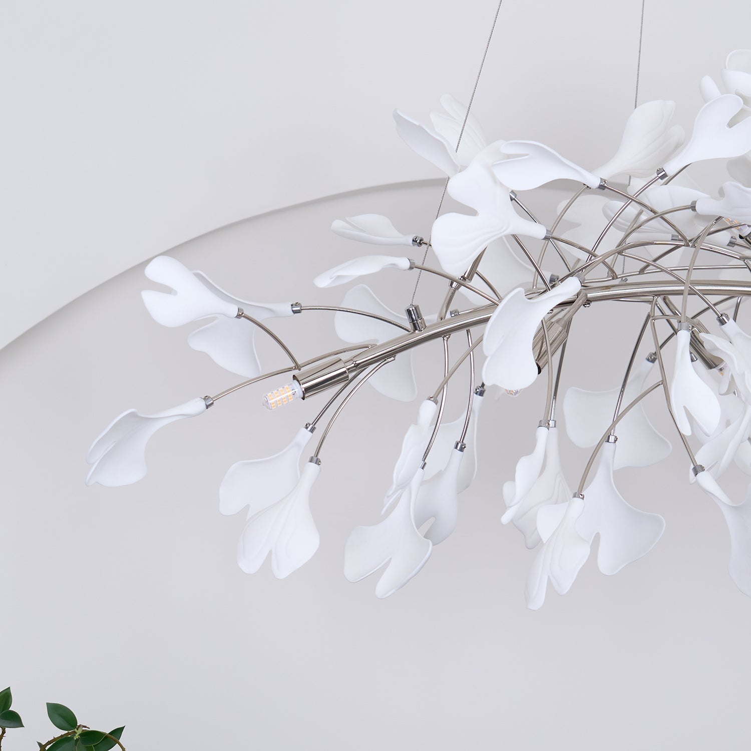 Arux Lustre Ginkgo Art Déco Courbé Vers le Bas
