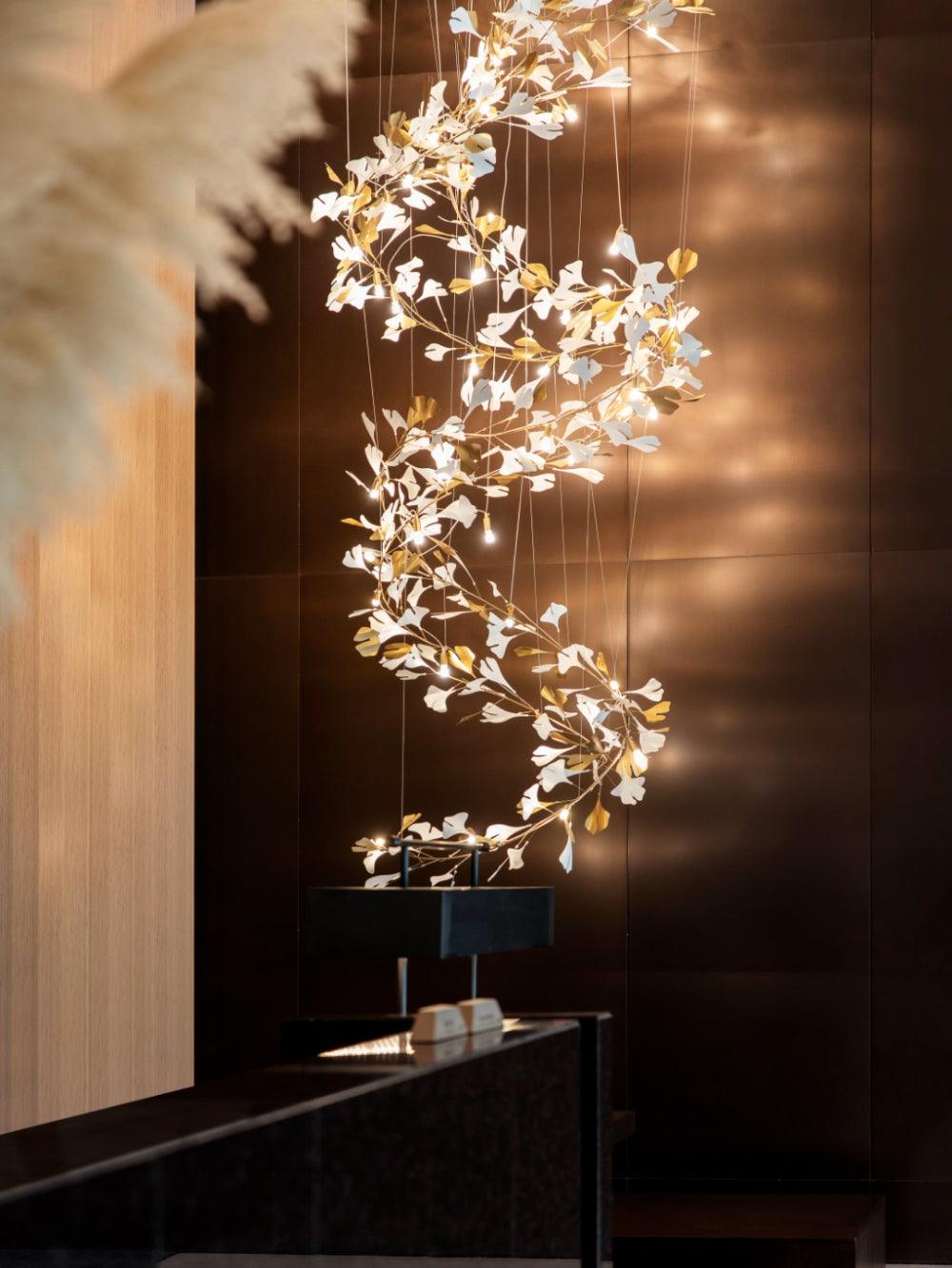 Gingko Lustre F Style Élégance Inspirée de la Nature - Neutralighting