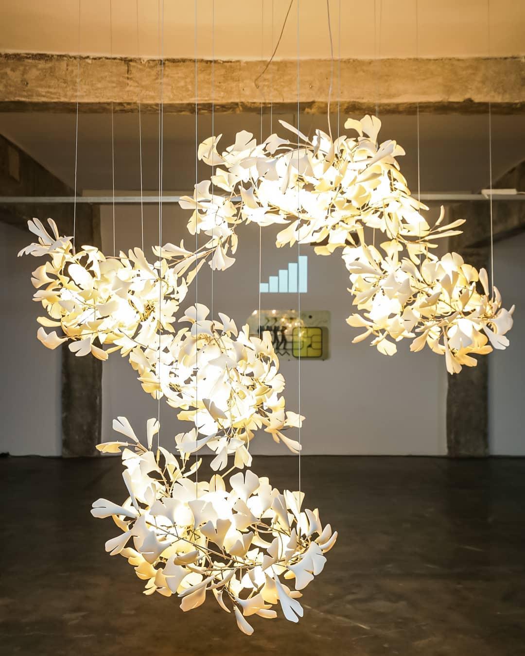 Gingko Lustre F Style Élégance Inspirée de la Nature - Neutralighting