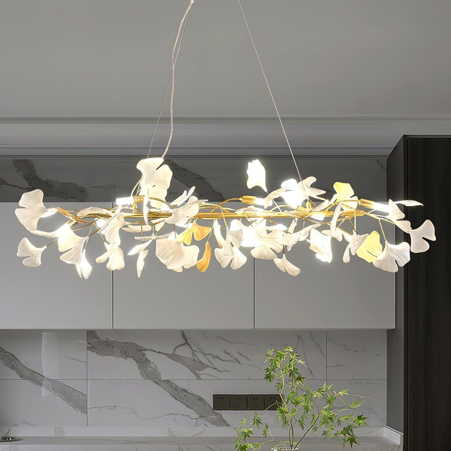 Olivia Lustre minimaliste linéaire en céramique Gingko - Neutralighting