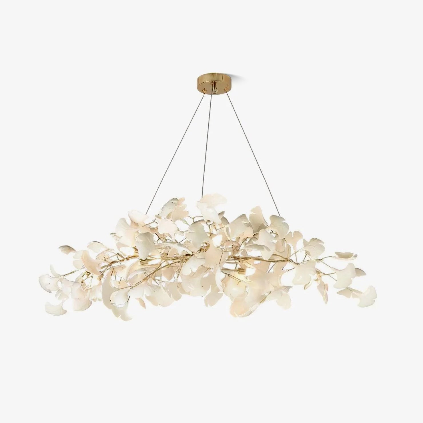 Arux Lustre Ginkgo Art Déco Courbé Vers le Bas - Neutralighting